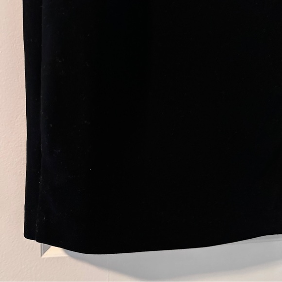 Vintage JS Collections Black Velvet Pencil Skirt Satin Waist Women’s Size 10 - Picture 11 of 14